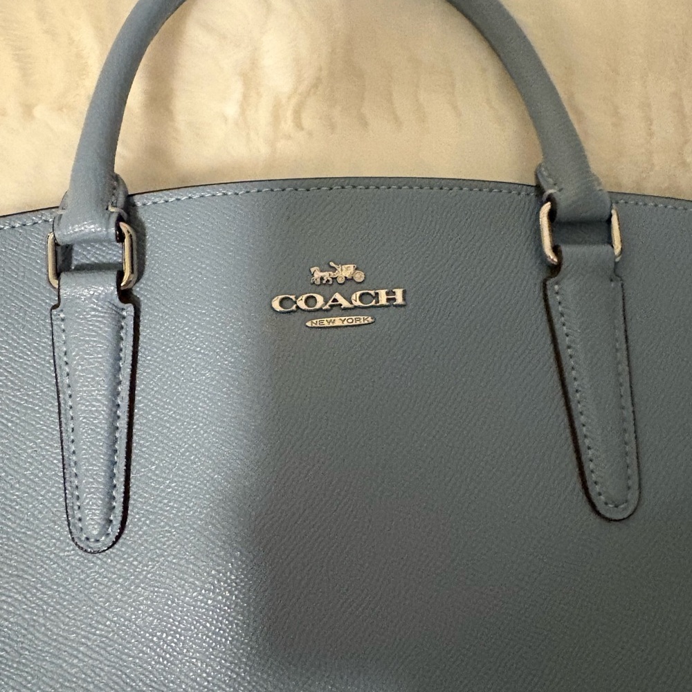 Coach Light Blue Leather Shoulder Bag
